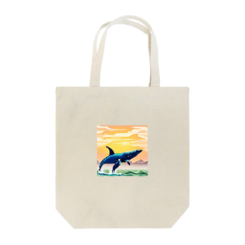 ドット絵キュートホエールコレクション Tote Bag