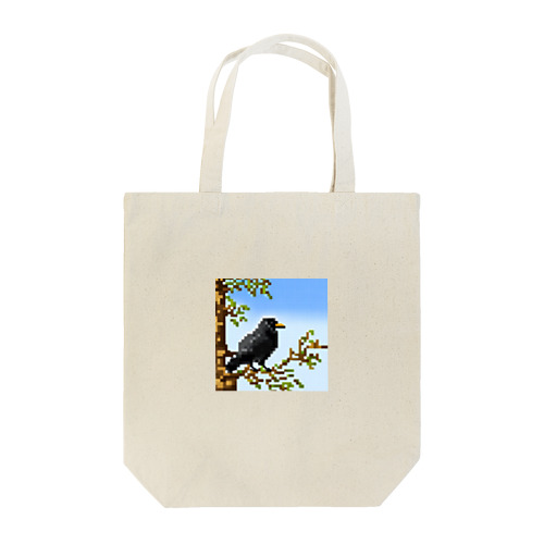 ドット絵のカラス　からす Tote Bag