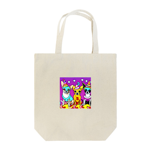 かぼちゃ大騒動！ハロウィン・チワワトリオの楽しいパーティー Tote Bag