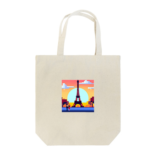 フランスの風景のピクセルアート Tote Bag