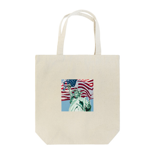 自由の女神とアメリカ国旗 Tote Bag