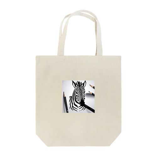 えんぴつ絵のシマウマ Tote Bag