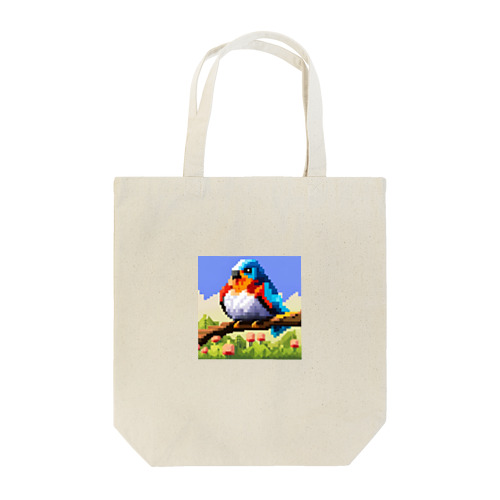 ドット柄のカラフルバード Tote Bag