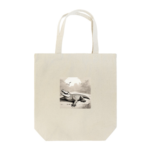 ジャングルのワニ Tote Bag