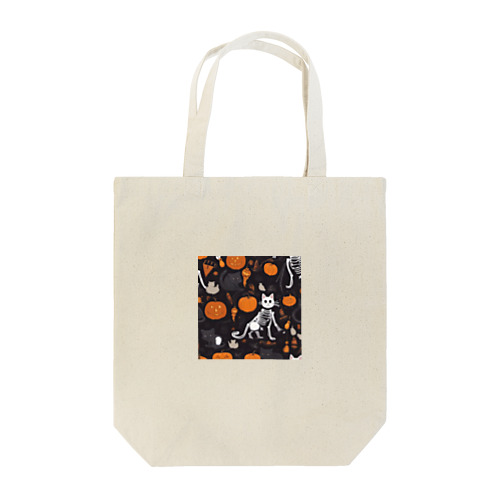 【ハロウィン】スケルトンキャット Tote Bag