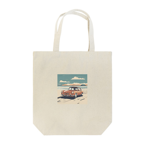 波の音とともに走る、究極のビーチカー Tote Bag