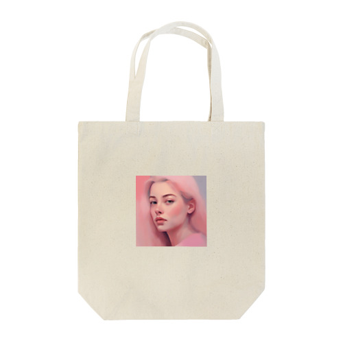 ピンクのチーク美女 Tote Bag