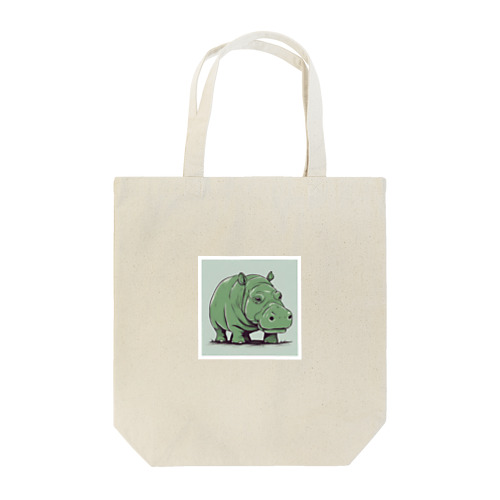 グリーンヒポ Tote Bag