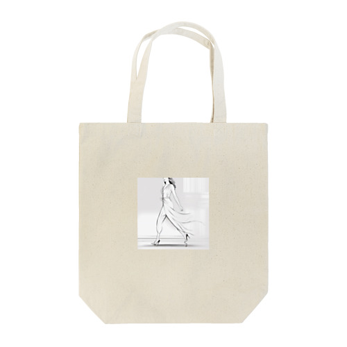 優雅な歩き方をする女性アートグッズ Tote Bag