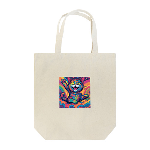 サイケデリック招き猫 Tote Bag