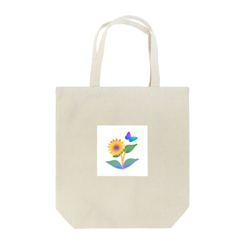 黄色花と蝶 Tote Bag