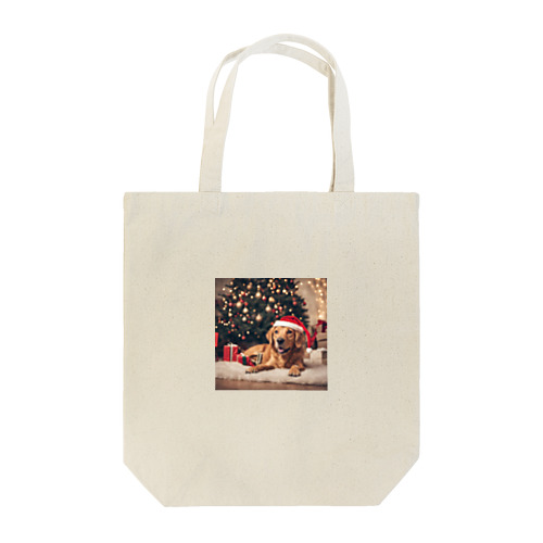 クリスマスを満喫する犬 Tote Bag