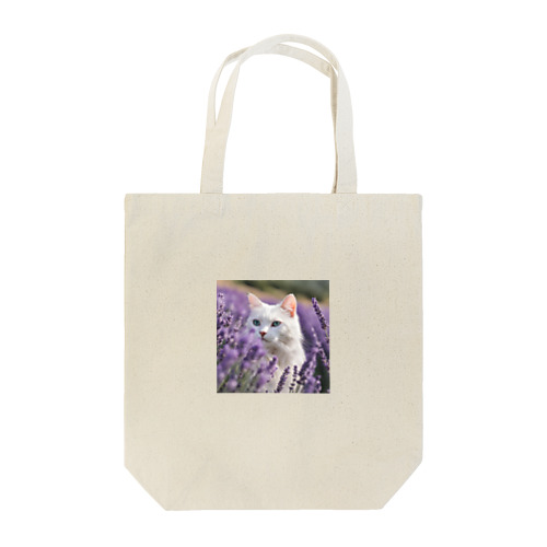 ラベンダー猫 Tote Bag
