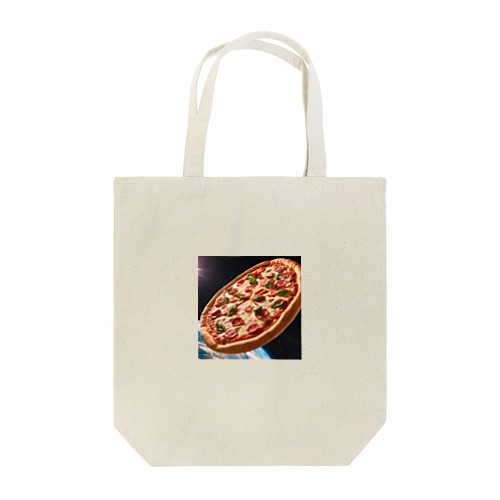 宇宙を駆けるピザ トートバッグ