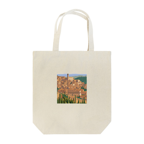 ドット　イタリアのシエナの街並み Tote Bag