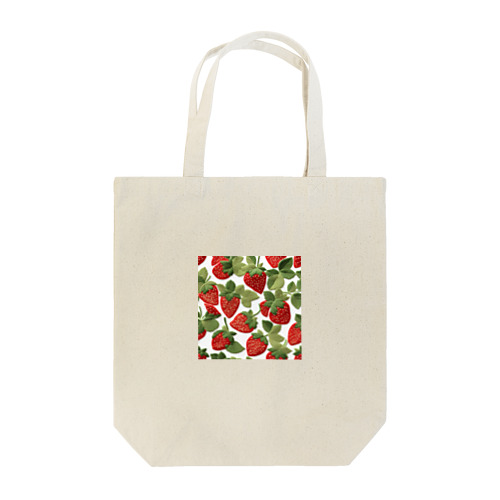 イチゴの刺繍 Tote Bag