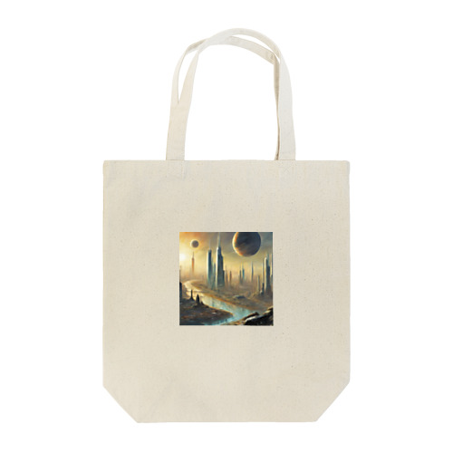 惑星と近未来都市 Tote Bag