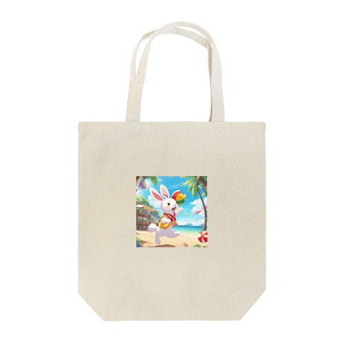 ビーチボールをするうさぎ Tote Bag