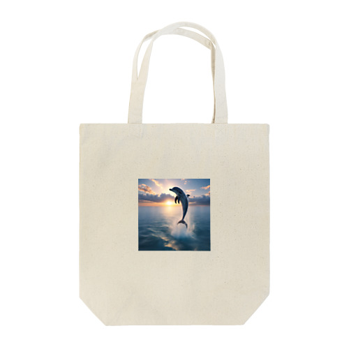 夕日とイルカ🐬🌅 Tote Bag