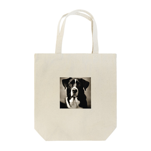 レトロでかわいい写真は、一匹の愛らしい犬 Tote Bag