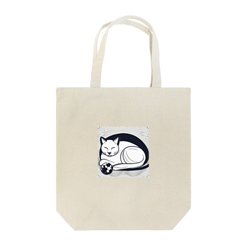 サッカーボールと猫 Tote Bag