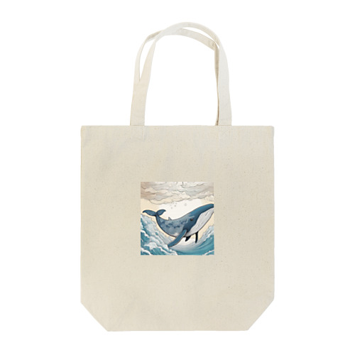 和柄クジラ Tote Bag