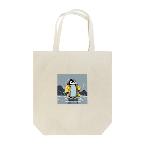 レインコートをつけたペンギン Tote Bag
