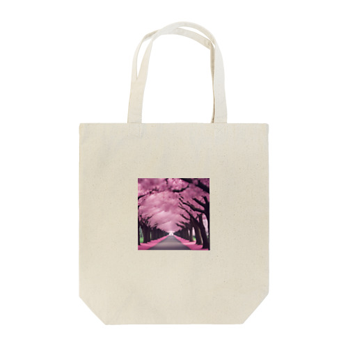 満開の桜道 Tote Bag