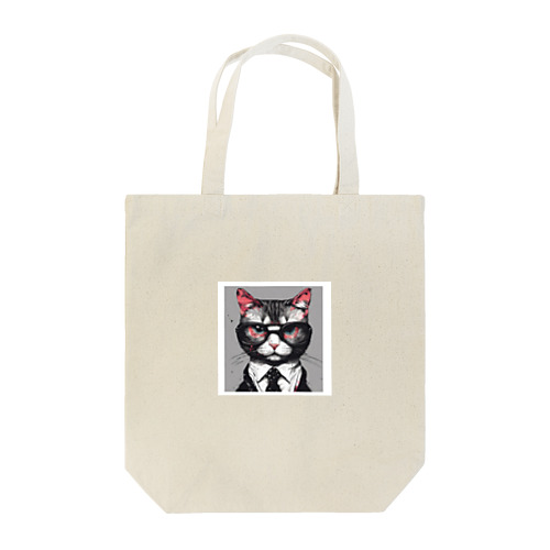 メガネをする猫 Tote Bag