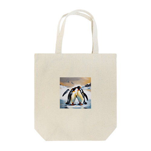 恋の相手に必死に求愛しているペンギン Tote Bag