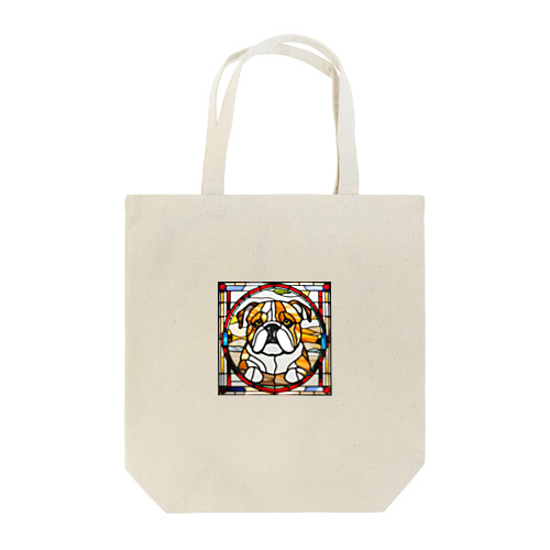 スタンドグラス風　ブルドッグ2 Tote Bag