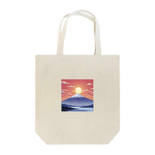 ドット絵の朝日 Tote Bag