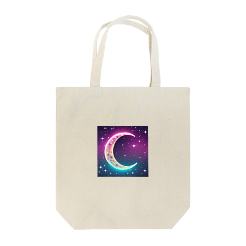 グラデーションネオンカラームーン Tote Bag