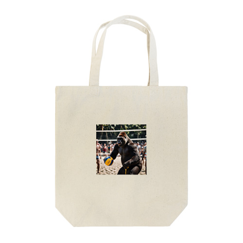 ビーチバレーしてるゴリラ Tote Bag