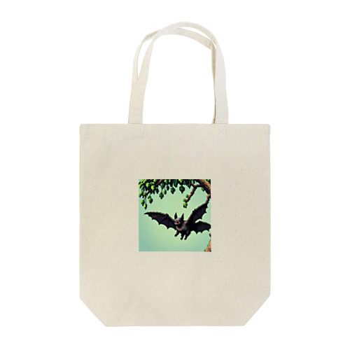 枝にしがみついているコウモリの翼 Tote Bag