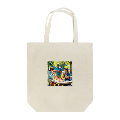 アイスクリームを楽しむ家族 Tote Bag