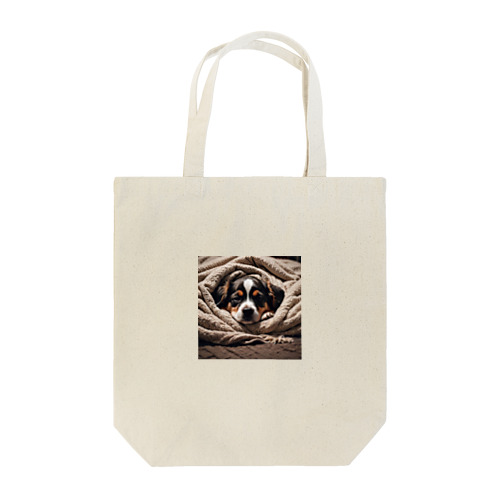 毛布に包まる犬 Tote Bag