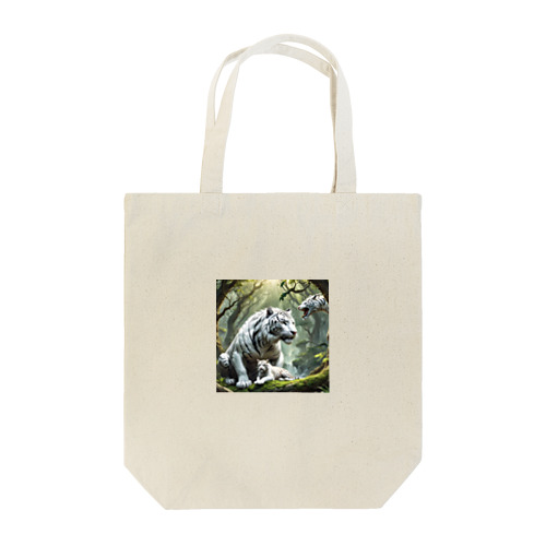 森に棲むホワイトライオン Tote Bag