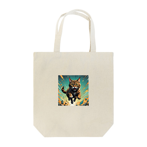 走るにゃんこ Tote Bag