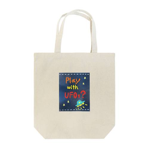 Play with UFO? なんちゃってデニム生地 Tote Bag