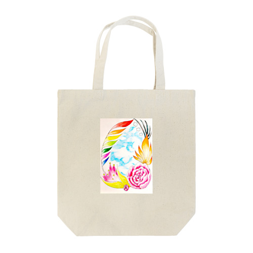 お花と虹と空 Tote Bag