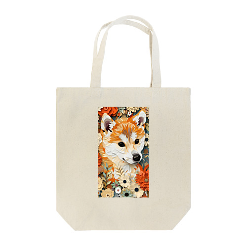 デジタル３D紙細工風アートの柴犬 Tote Bag