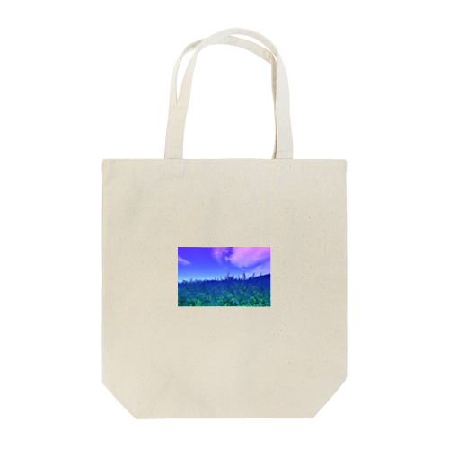 青い花畑 Tote Bag