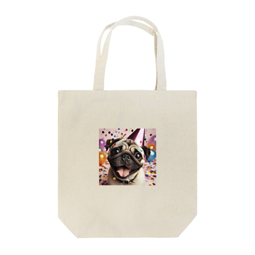 ハッピーパグ Tote Bag