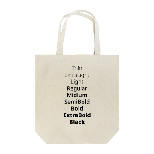 Font Weight Tote Bag