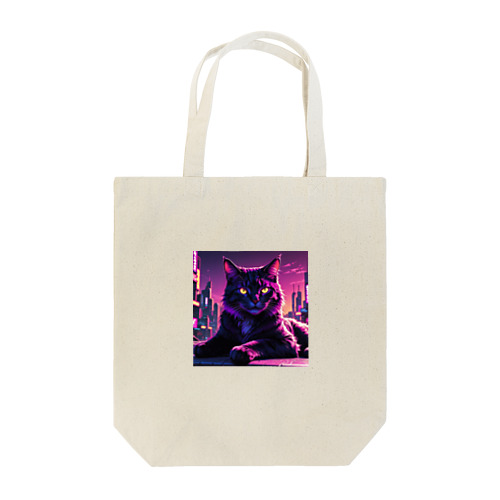 夜の静けさを満喫する猫 Tote Bag