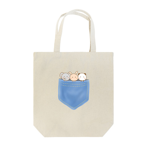 ポケットからアニマル Tote Bag