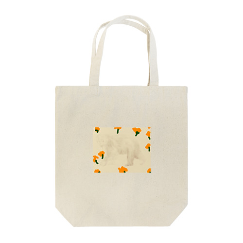 お花とシロクマ Tote Bag