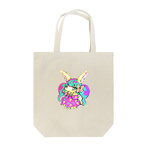 うさぎの女の子とワンピース。 Tote Bag