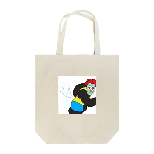 逃げる！トサカアフロ！ Tote Bag